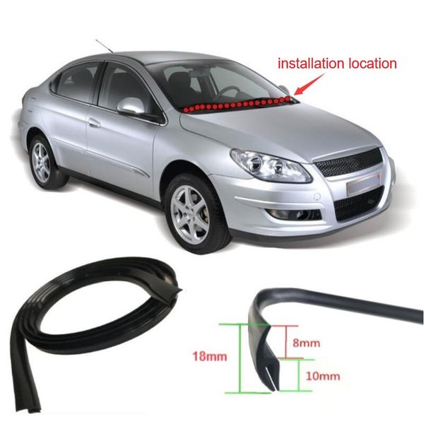 

1.7m car aging strips front windshield panel decoration sealing strip trim molding rubber strips car protection accessory