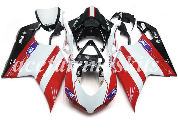 

4 gifts new abs full fairings kit fit for ducati 848 1098 1198 1098s 1098r evo 2007 2008 2009 2010 2011 2012 white red black