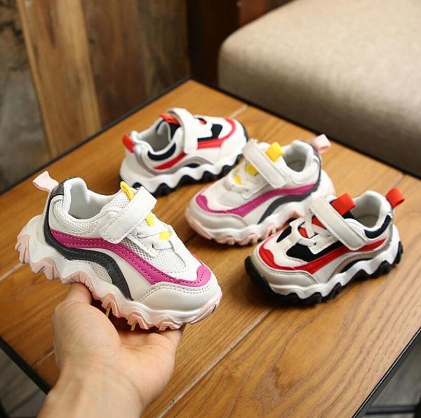 

2020 children shoes boys sneakers girls sport shoes child leisure trainers casual breathable kids running basketball, Black;red