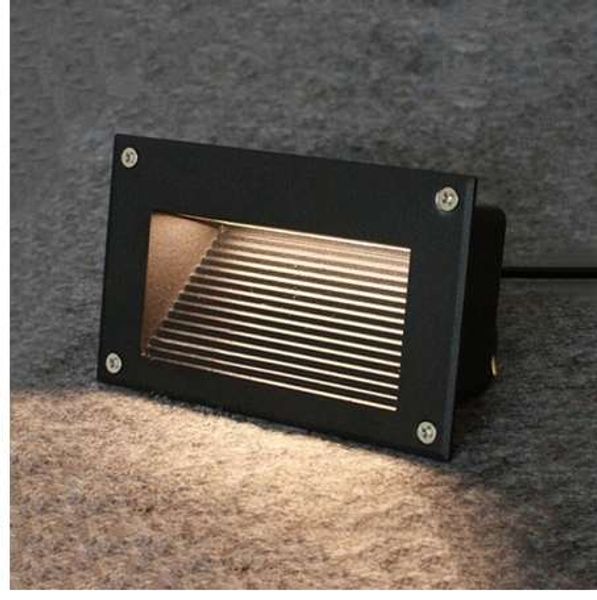 

Outdoor 3w led tep light ip68 aluminum embedded tairca e corner lamp waterproof wall tair lamp footlight for land cape garden