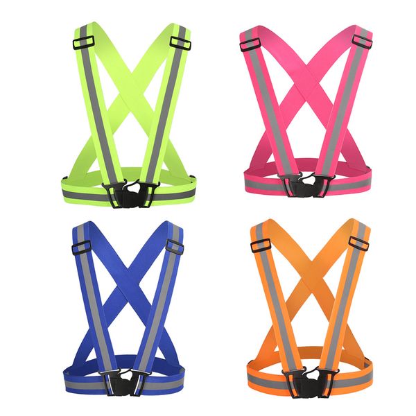 

2pcs adjustable adjustable safety vest reflective vest visibility tape for outdoor activity, Black