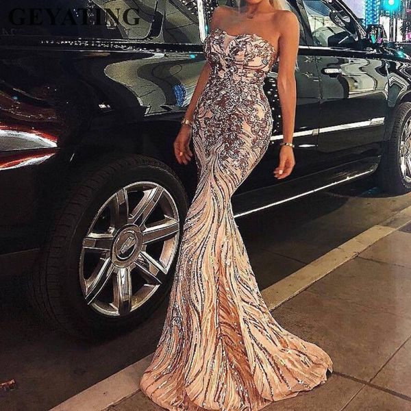 

gold sequined mermaid long evening dress 2019 sweetheart floor length red carpet prom dresses women maxi formal party gowns, White;black