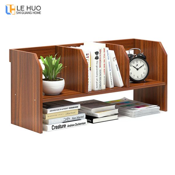 2019 Modern Creativity Wood Bookcase Desktop Storage Organizer