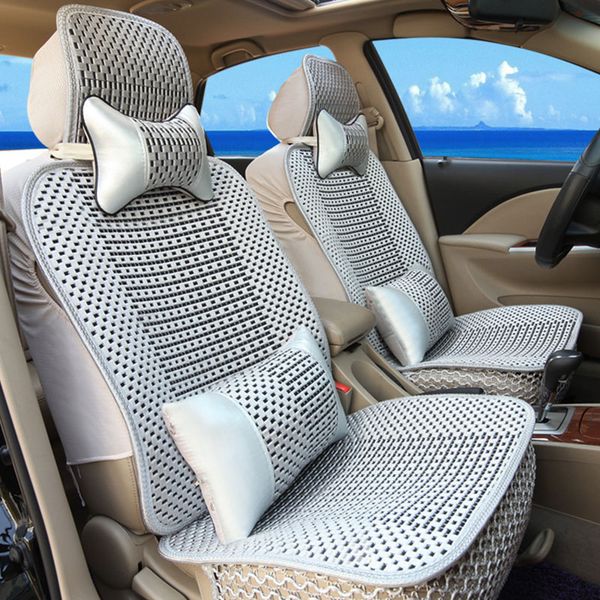 

5 kits universal car seat cushion summer cool pad ice silk cushion four season linen seat cover russia ing