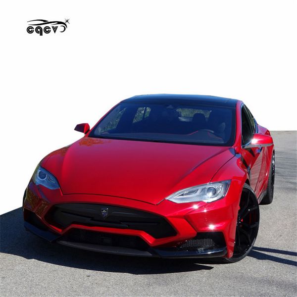 2019 High Quality Carbon Fiber Larte Design Style Body Kit For Tesla Model S Front Bumper Rear Bumper Side Skirts And Wing Spoiler From Carcarer001