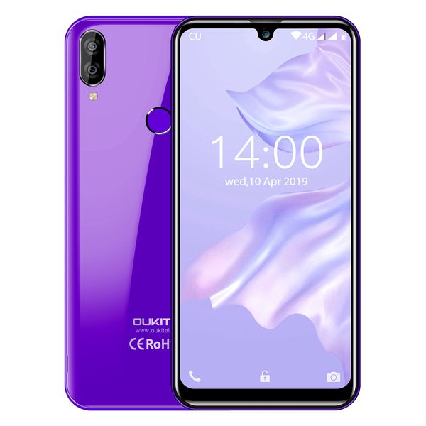 

3gb 32gb oukitel c16 pro 4g lte 64-bit quad core mtk6761p android 9.0 face id fingerprint 5.71" waterdrop full screen 8mp camera smartp