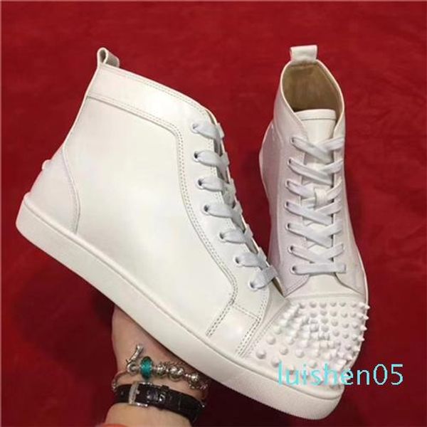 

luxury black gold glitter sequins red bottom shoes designer high spikes toe genuine leather flats party wedding sneakers al05