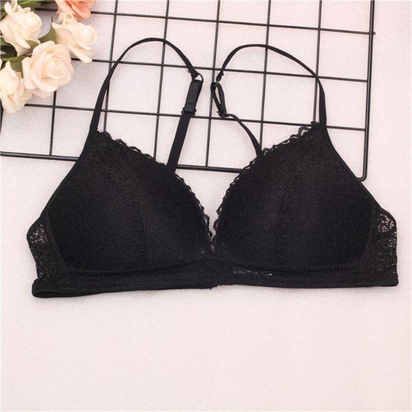 

adjustable straps push up padded brassiere bras women wire lace brask, Red;black
