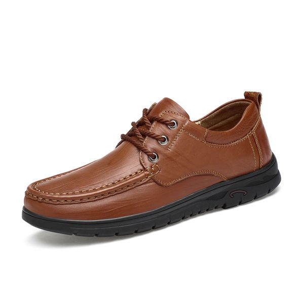 

men shoes trend casual shoes male suede oxford leather dress, Black