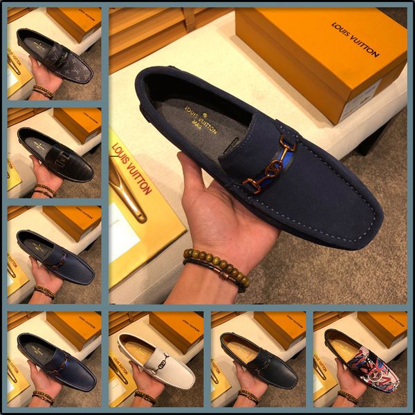

19ff fashion style soft moccasins men loafers luxury brands genuine leather shoes men flats gommino driving shoes, Black