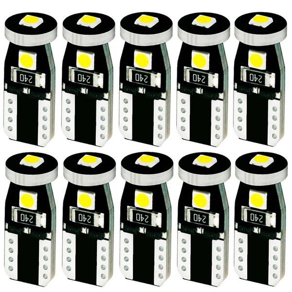 

10pcs t10 led car parking light 3 smd 3030 led auto reading lamp w5w 501 168 3smd 3 license plate light wedge tail side bulb