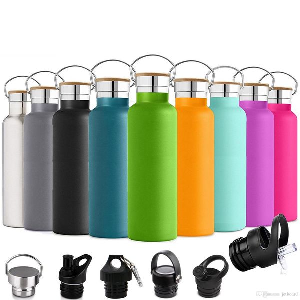 

double vaccum stainless steel 500ml sports travel water bottle bpa-double walled leakproof , cola shape travel vacuum bottle