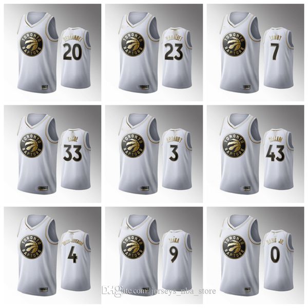 

2020 toronto raptors men pascal siakam white jersey fred vanvleet og anunoby kyle lowry serge ibaka norman powell stanley johnson, Black;red