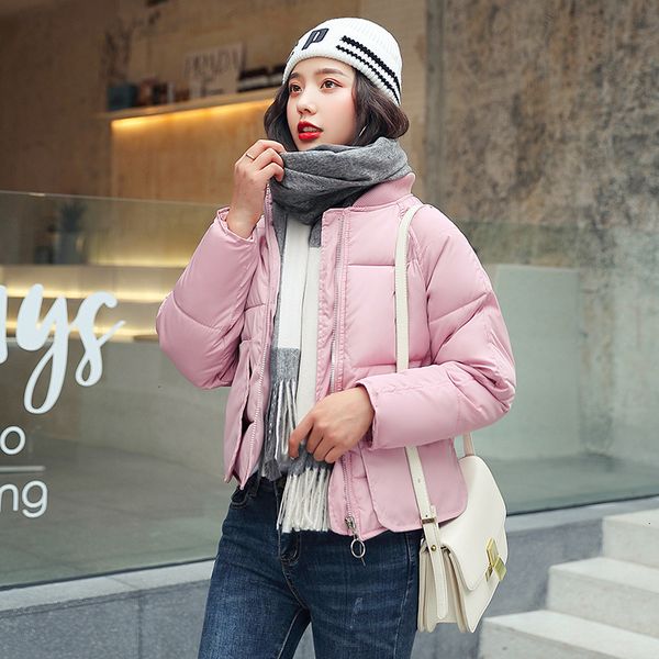 

новые 2019 повседневное восстановление jas короткий parka overjas теплые моды тонкого overwear женские пальто розовый streetwear jas женские, Black