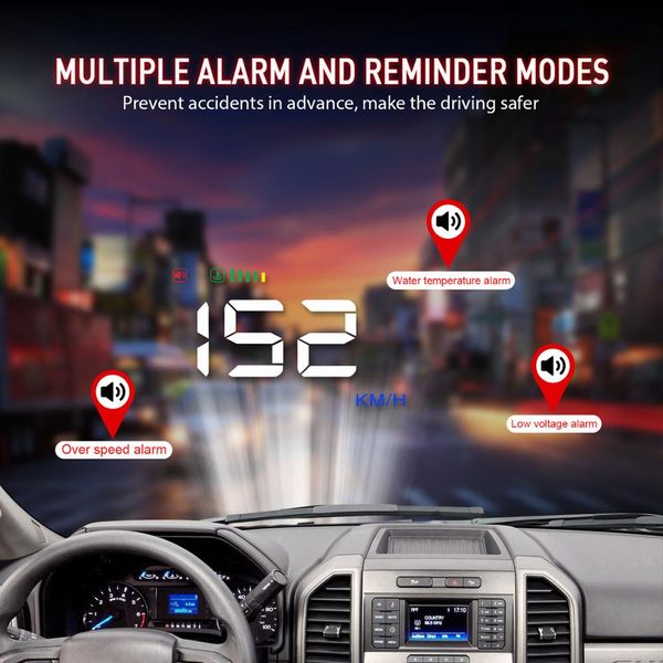 

head up display car gps obd obd2 diagnostic tool hud a500 display projector digital speedometer car speed security alarm