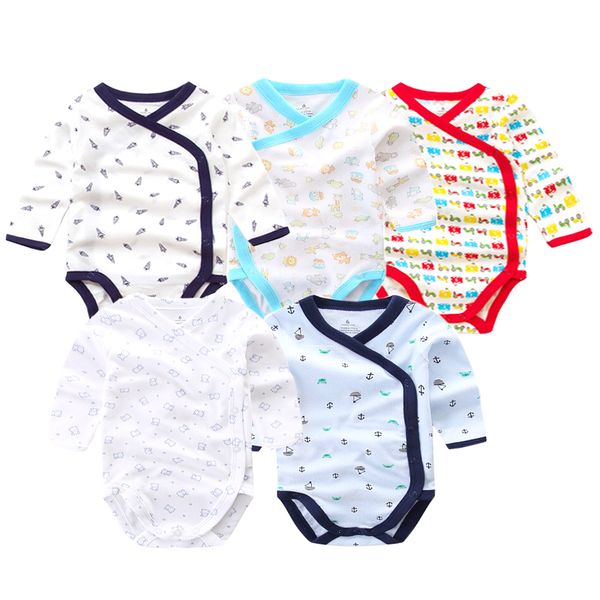 

5 pcs/lot baby bodysuits autumn newborn 100% cotton body baby long sleeve underwear infant jumpsuits boys girls pajamas clothes