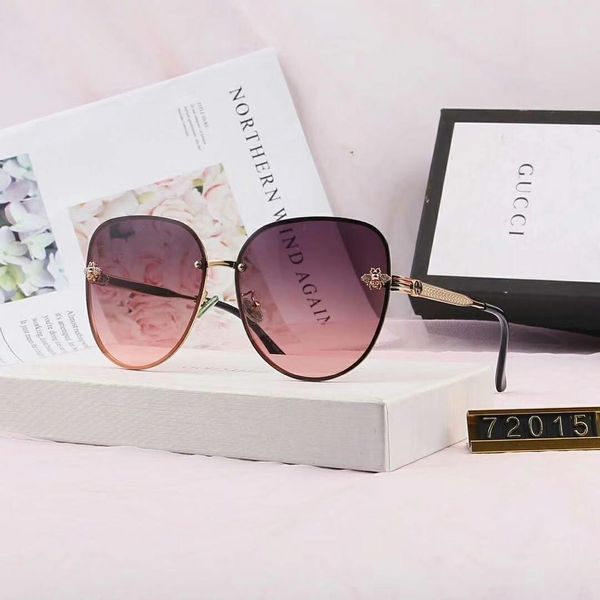 

luxury sunglasses designer sunglasses fashion brand g72015 little bee logo design for woman glasses uv400 5 colors optional with box, White;black