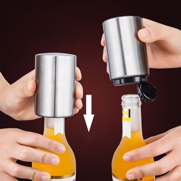 

stainless steel bottle opener kitchen automatic magnetic beer opener bar wine opener tool beer openers