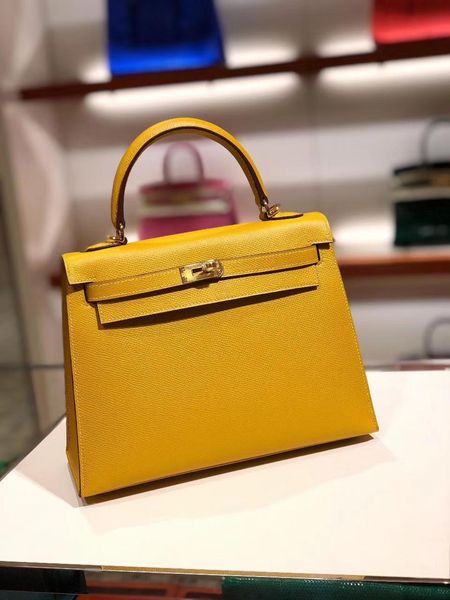 

wholesale handmade yellow kelly purse with epsom skin 28cm,many other designed purse,wallet with fast delivery