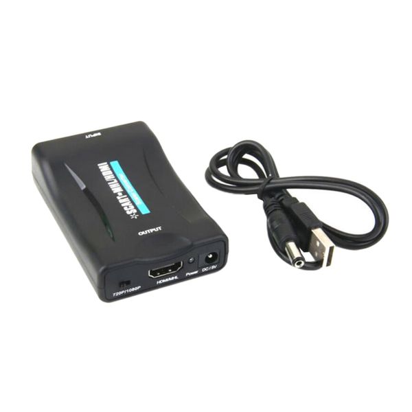 

scart to hdmi adapter converter audio video composite tv dvd new
