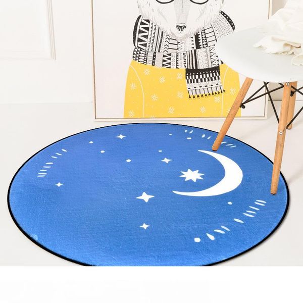 

лунная погода напечатала круглые ковры детская комната полиэстер коврик для спальни играть палатка коврик и ковры для гостиной