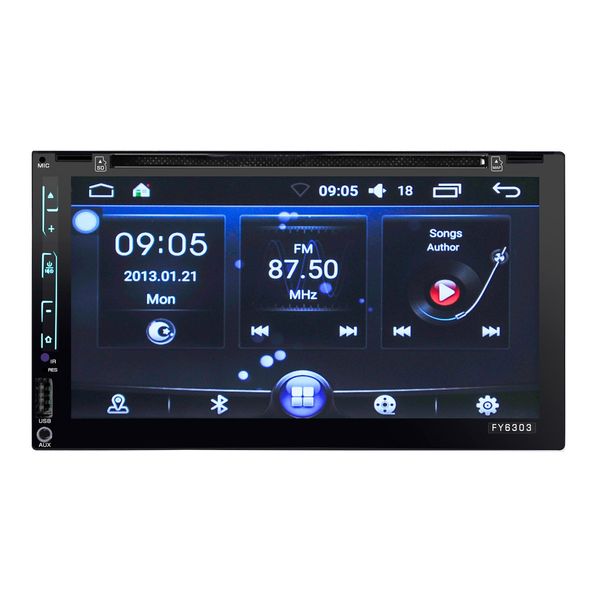 6303 WiFi Modeli Android 6.0 6.95 inç Tam Dokunmatik Ekran Evrensel Araba DVD Oynatıcı Stereo GPS Navigasyon Kamera