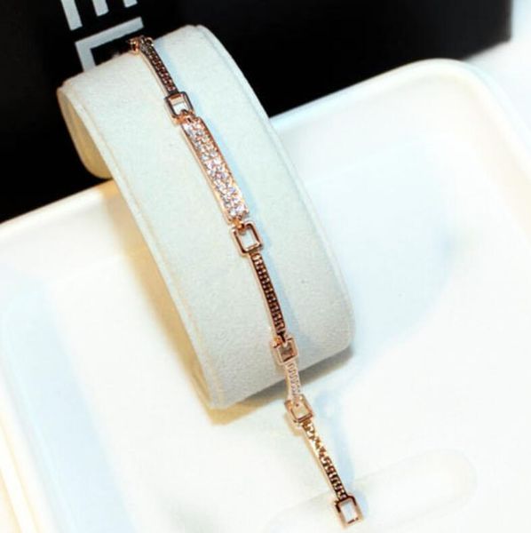 

fashion- crystal bangles gold color graceful simple bracelets for women fashion of shipping, Black