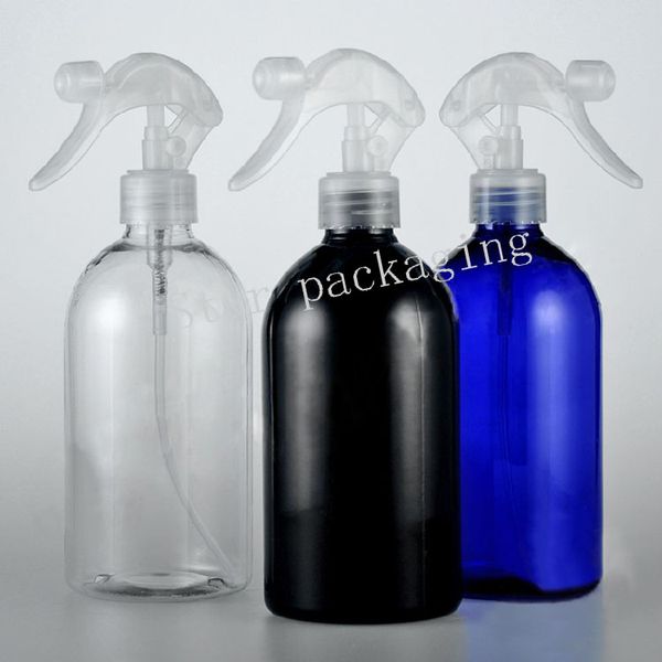 Contenitori per flaconi per la cosmetica con pompa spray per mouse in plastica vuota da 500 ml di nuova moda, flacone in PET color ambra con pompa a spruzzo a grilletto