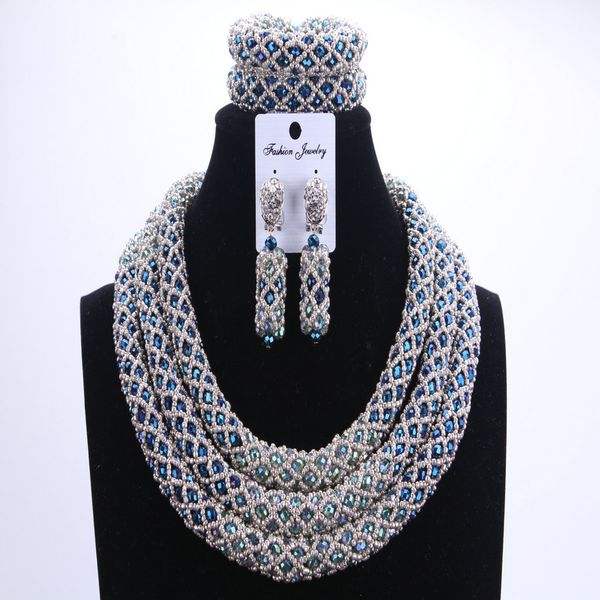 

silver blue dudo african beads jewelry sets 2017 bridal jewelry sets & more nigerian wedding beads african necklace for women