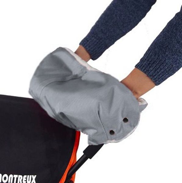 

baby stroller warm gloves stroller snow cover winter windproof cold plus velvet thick hair carriage gloves accessories