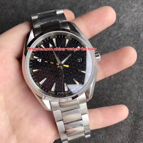 

6 style luxury watch 41.5mm aqua terra 150m 316l steel asia cal.8500 movement transparent mechanical automatic mens watches, Slivery;brown