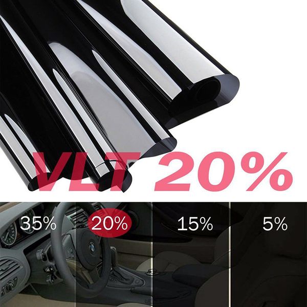 

50cmx152cm 2 mil vlt20% ir80% heat resistant nano ceramic glass tint car window film