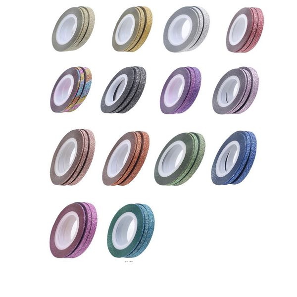 

diy 14 assorted colors rolls striping tape line 3d nail art tape decoration, Silver;gold