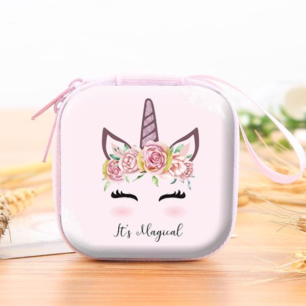 Acheter Kawaii Mini Sac Dessin Animé Licorne Porte Monnaie Mignon Enfants Enfants Filles Portefeuille écouteur Organisateur Boîte Sacs Cadeau De Noël