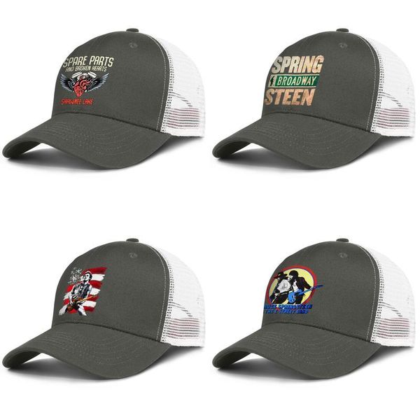 

bruce springsteen&e-street band rock mens and womens adjustable trucker meshcap custom sports personalized baseballhats spring pop, Blue;gray