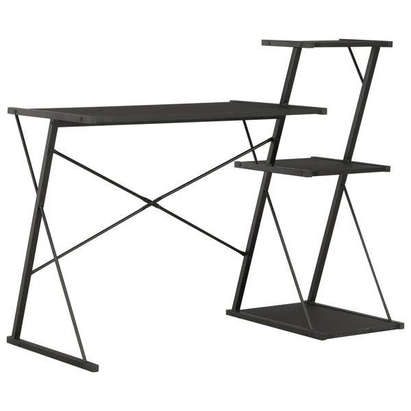 

стол с полкой черный 116x50x93 cm садовые наборы