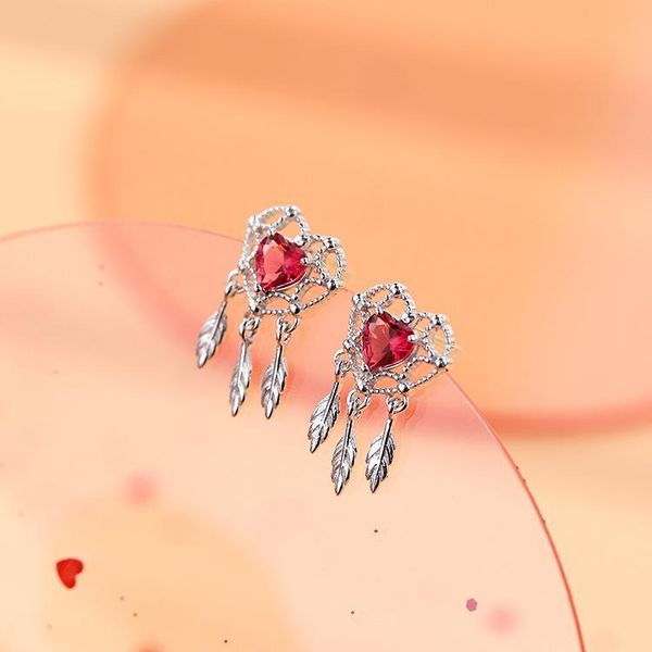 

reeti новый горячий 925 стерлингового серебра хрустальное сердце серьги для женщин девушки подарков моды заявление ювелирные изделия, Golden;silver