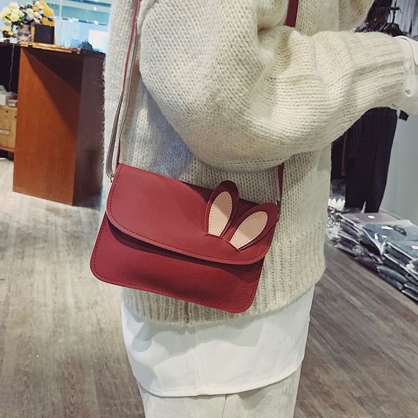 

2020 new shoulder bag ladies ears simple korean fashion shoulder messenger bag mini small square women's