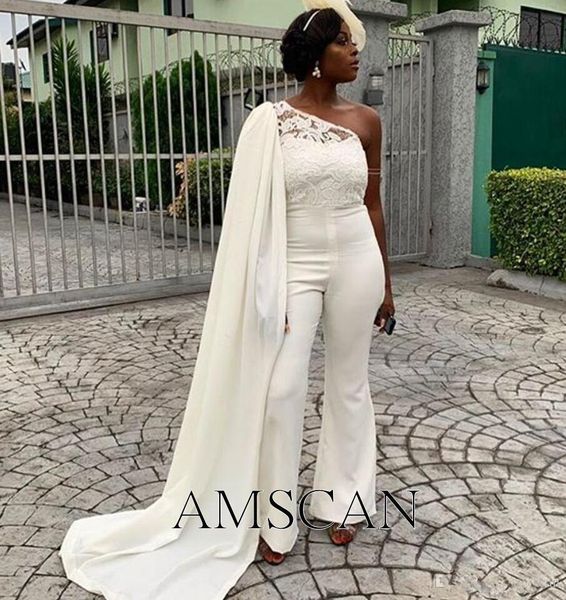 

african women jumpsuits elegant plus size formal evening dresses 2020 pant suits with cape pageant bridesmaid party prom dresses, Black