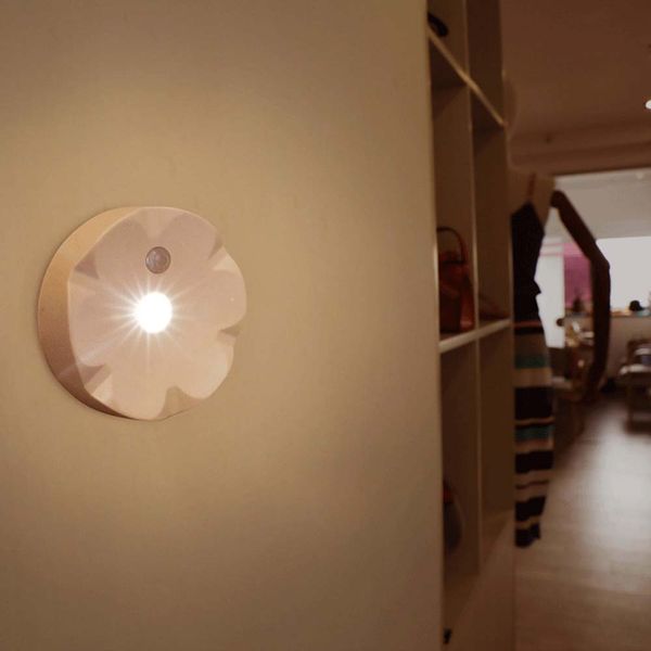 

brelong led light control human body induction night light indoor wall light with motion sensor white