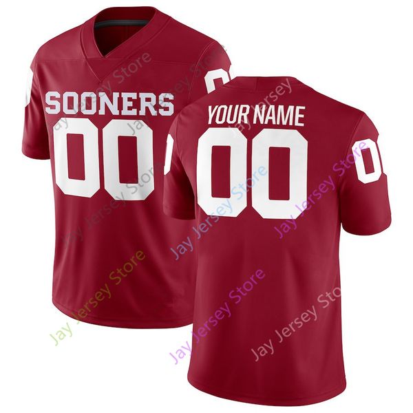 

Custom NCAA College Oklahoma Sooners Jersey Any Name Number Your Name Blank Red White