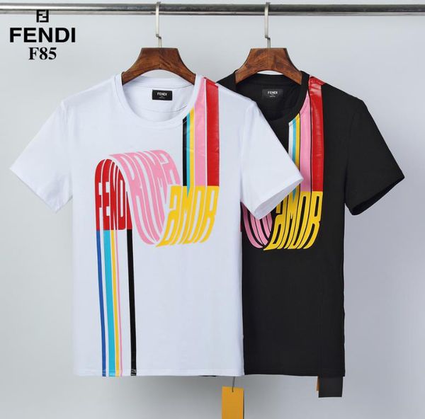 

fends mens t shirt luxury mens designer t shirt 2020ss roma printing new fends tees cotton trend summer short t, White;black