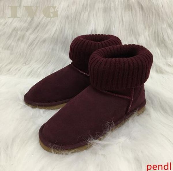 

женские сапоги австралийские сапоги женские снегоступы вязаные перевернутые кожаные зимние теплые уличные ботинки марка ivg размер us4-14