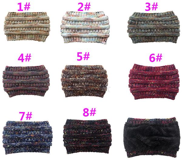 Mulheres de malha faixa de crochet headband esportes de inverno headwrap hairband Turban faixa de cabeça orelha aquecedor Beanie Beanie Headbands DA113