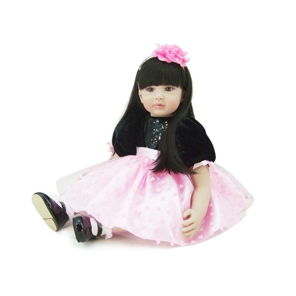 

24inch 60см ручная работа кукла boneca reborn малыш девочка кукла мягкая силиконовая ткань тела реалистичного bebe кукла reborn