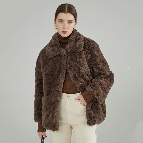 

loose fit lambwool spit joint big size thick coat parkas new long sleeve women fashion tide autumn winter 2019 1m623, Black
