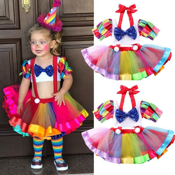 

нового малыш младенцу kid baby girl party crop tops suspender шифоновой цветастая эпикировка фестиваль одежда 1-6t, White