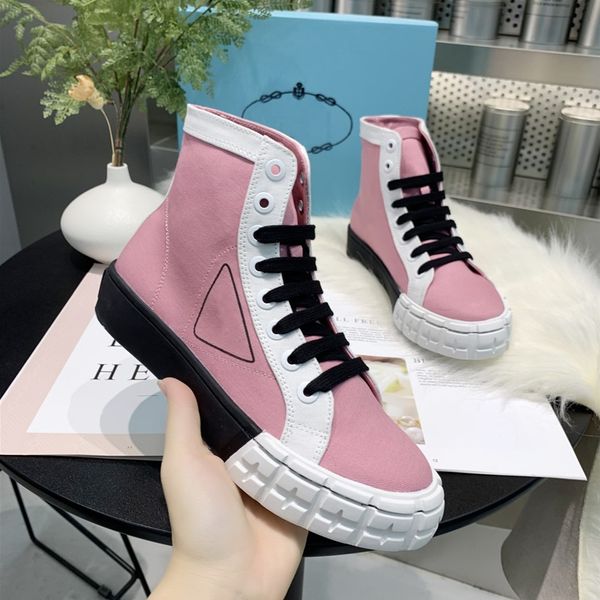 

2020 latest designer catwalk luxury womens shoes tire texture rubber sole sneakers women high-shoes and women low-shoe 1112301, Black