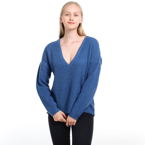 

women sweater fashion autumn style long sleeve knitted female sweaters solid, White;black