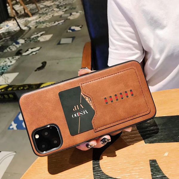 

случаи дизайнер телефона для Iphone 11 Pro Max 6 7 8 плюс моды с карты слот крышка сумки обр